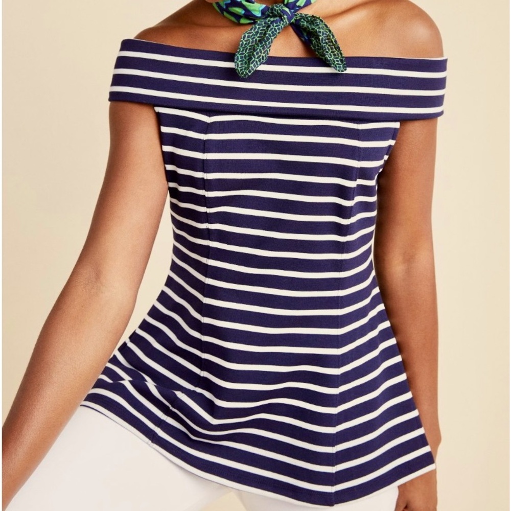 Anthropology Maeve Structured Off-the-Shoulder Top